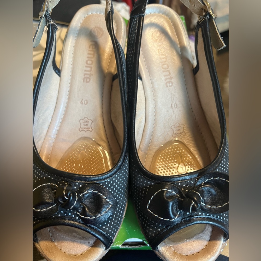 Remonte wedge slingback sandals—EUR40